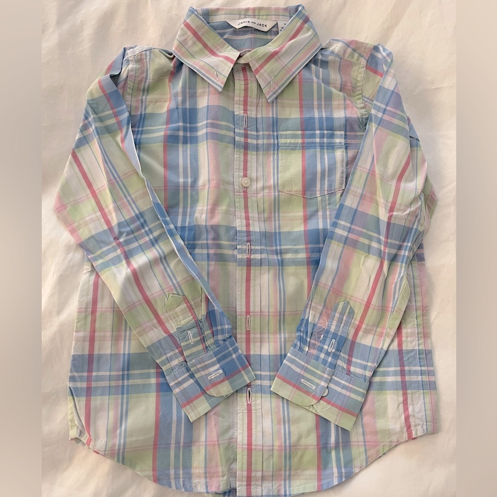 Janie and Jack boys button up shirt size 5